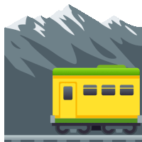 Mountain Railway Travel Sticker - Mountain Railway Travel Joypixels Stickers