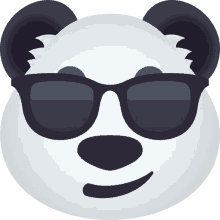 cool panda joypixels swag shades