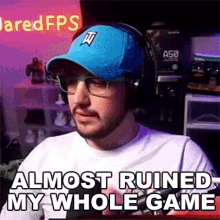 Almost Ruined My Whole Game Jaredfps GIF - Almost Ruined My Whole Game Jaredfps Almost Distracted My Whole Game GIFs