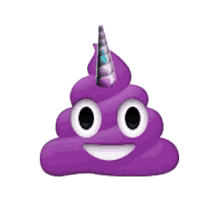 unicorn poop emoji poop smile purple