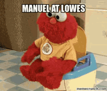 manuel lowes pooping elmo on the toilet