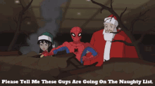 Spider Man Please Tell Me These Guys Are On The GIF - Spider Man Please Tell Me These Guys Are On The Naughty List GIFs