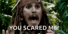 You Scared Me Johnny Depp GIF - You Scared Me Johnny Depp Scream GIFs
