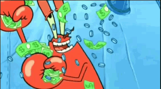 Mr Krabs Shower GIF - Mr Krabs Shower Money GIFs.