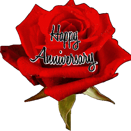 Happy Anniversary Rose Sticker - Happy Anniversary Rose Heart Rose Stickers
