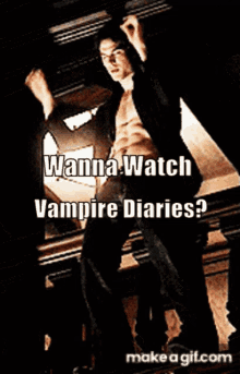 Vampire Diaries Wanna Watch GIF - Vampire Diaries Wanna Watch Damon Salvitore GIFs