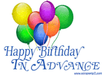Happy Birthday In Advance Sticker - Happy Birthday In Advance Balloons Stickers