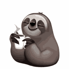 Sloth Happy GIF - Sloth Happy Tea GIFs