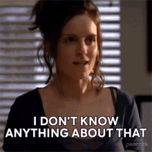 I Dont Know Anything About That Liz Lemon GIF - I Dont Know Anything About That Liz Lemon 30rock GIFs