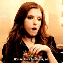 Anna Kendrick It Serious Business So GIF - Anna Kendrick It Serious Business So M Ms GIFs