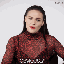 Obviously Sophie Skelton GIF - Obviously Sophie Skelton Harpers Bazaar GIFs