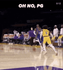 Oh No Pg Lou Williams Pass To Paul George GIF - Oh No Pg Lou Williams Pass To Paul George Paul George GIFs