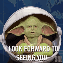 I Look Forward To Seeing You Baby Yoda GIF - I Look Forward To Seeing You Baby Yoda Saturday Night Live GIFs