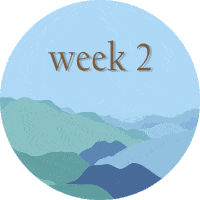 Week2 Week Two Sticker - Week2 Week Two Mountains Stickers