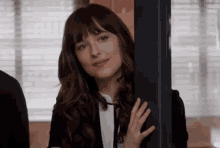 Wink Glancing In GIF - Wink Glancing In Through The Door GIFs