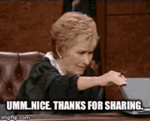Thanks For Sharing Nice GIF - Thanks For Sharing Nice Judge Judy GIFs