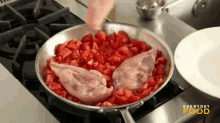 Chicken With Tomatoes And Feta GIF - Chicken Dinner Cooking GIFs