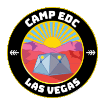 Camp Edc Las Vegas Surise Sticker - Camp Edc Las Vegas Surise Tent Edc Camp Stickers
