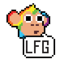 Monkey Lfg Sticker - Monkey Lfg Rainbow Stickers