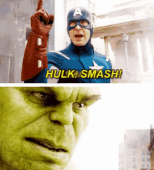 Hulk Smash Captain America GIF - Hulk Smash Captain America GIFs