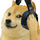 Doge Headphones Sticker - Doge Headphones Stickers