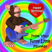 Funny Birthday Message Happy Birthday Monkey GIF - Funny Birthday Message Happy Birthday Monkey Musical Birthday GIFs