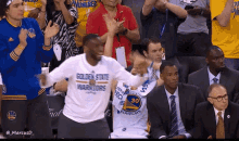 warriors curry steph dancing bench