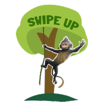 Swipe Up On My Way Sticker - Swipe Up On My Way Monkey Stickers