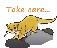 Take Care Otter Sticker - Take Care Otter Worried Stickers