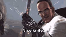 Nice Knife Senator Armstrong GIF - Nice Knife Senator Armstrong Raiden GIFs