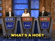 Ken Jennings Jeopardy GIF - Ken Jennings Jeopardy Whats A Hoe GIFs