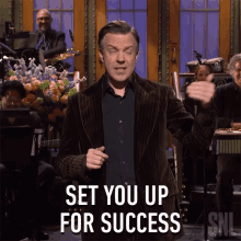 Set You Up Got Success Jason Sudeikis GIF - Set You Up Got Success Jason Sudeikis Saturday Night Live GIFs