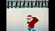 пока ухожу дедмороз снег грустно новыйгод GIF - Santa Sneg Snow GIFs