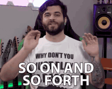 So On And So Forth Andrew Baena GIF - So On And So Forth Andrew Baena Further More GIFs