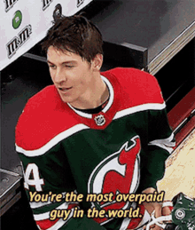 nathan bastian youre the most overpaid guy in the world overpaid you are overpaid new jersey devils