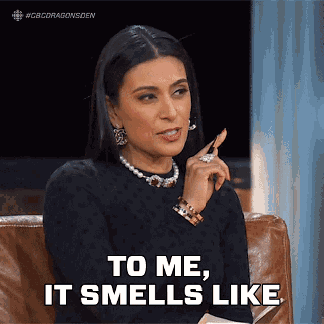 To Me It Smells Like Youre Here For Publicity Manjit Minhas GIF - To Me It Smells Like Youre Here For Publicity Manjit Minhas Dragons Den GIFs