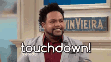 Jawn Murray Yells, "Touch Down!" On The Meredith Vieira Show! GIF - The Meredith Vieira Show Jawn Murray Touchdown GIFs