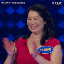 Happy Sharon GIF - Happy Sharon Family Feud Canada GIFs