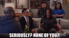 Superstore Dina Fox GIF - Superstore Dina Fox Seriously None Of You GIFs