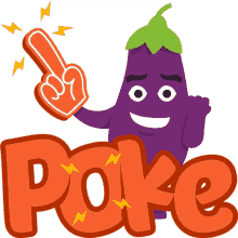 poke eggplant life joypixels eggplant smiling