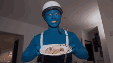Blue Guy Lyfe GIF - Blue Guy Lyfe Chicken Rice GIFs