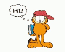 Garfield Hi GIF - Garfield Hi Hello GIFs