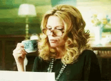 Michelle Pfeiffer Tea GIF - Michelle Pfeiffer Tea Eyeglasses GIFs