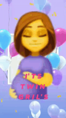 Pregnant Its Twin Girls GIF - Pregnant Its Twin Girls Twins GIFs