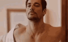 David Gandy Shirt On GIF - David Gandy Shirt On Off To Work GIFs