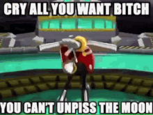 Eggman Pisses On The Moon Cry All You Want Bitch GIF - Eggman Pisses On The Moon Cry All You Want Bitch You Cant Unpiss The Moon GIFs