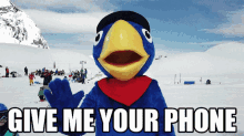 Globi Meme GIF - Globi Meme Give Me Your Phone GIFs