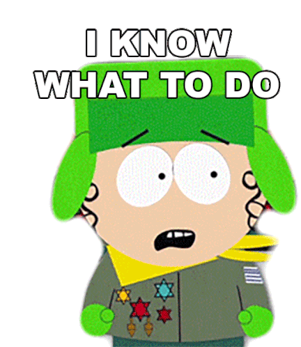 I Know What To Do Kyle Broflovski Sticker - I Know What To Do Kyle Broflovski South Park Stickers