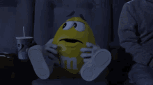 M And Ms Yellow GIF - M And Ms Yellow Jump Out Of Seat GIFs