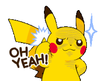 Pikachu Oh Yeah Sticker - Pikachu Oh Yeah Sticker Stickers